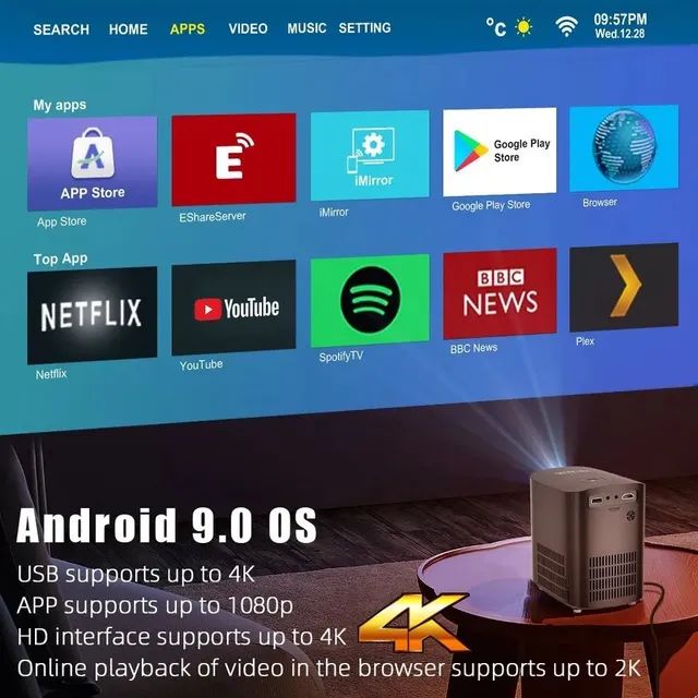 Projetor Byntek  X20 Com Android - Foto 3