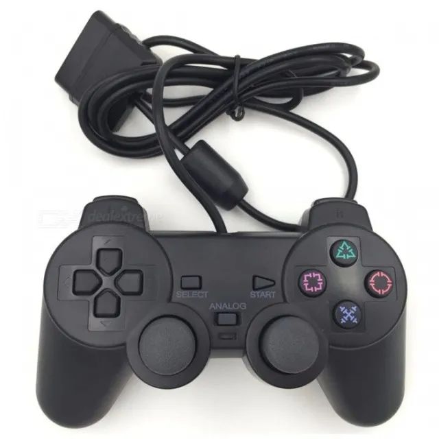 Controle Para Ps2 Dualshock Com Fio E Analógico