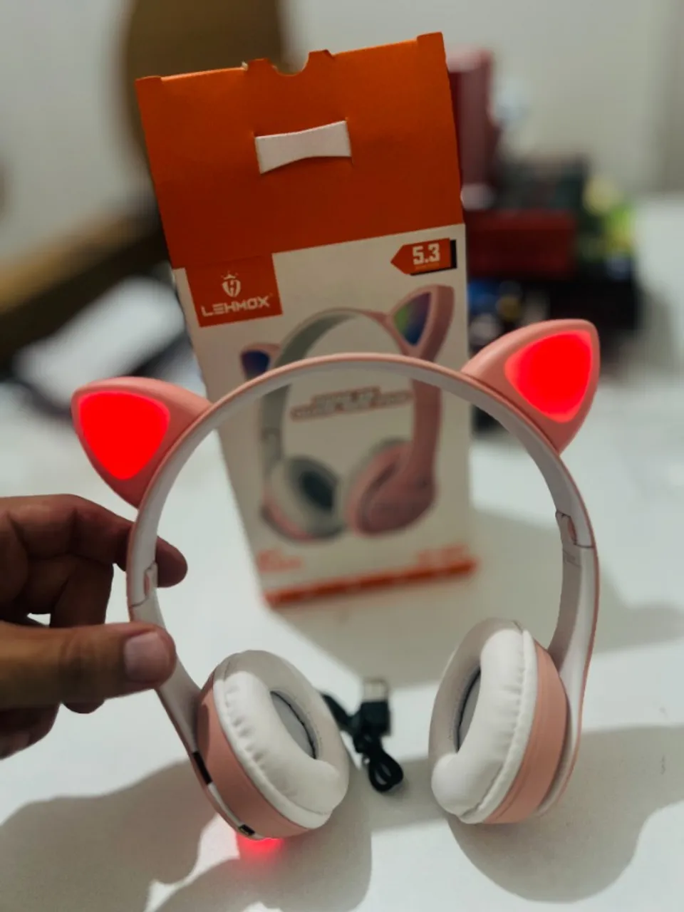 Fone de Ouvido Bluetooth Gatinho