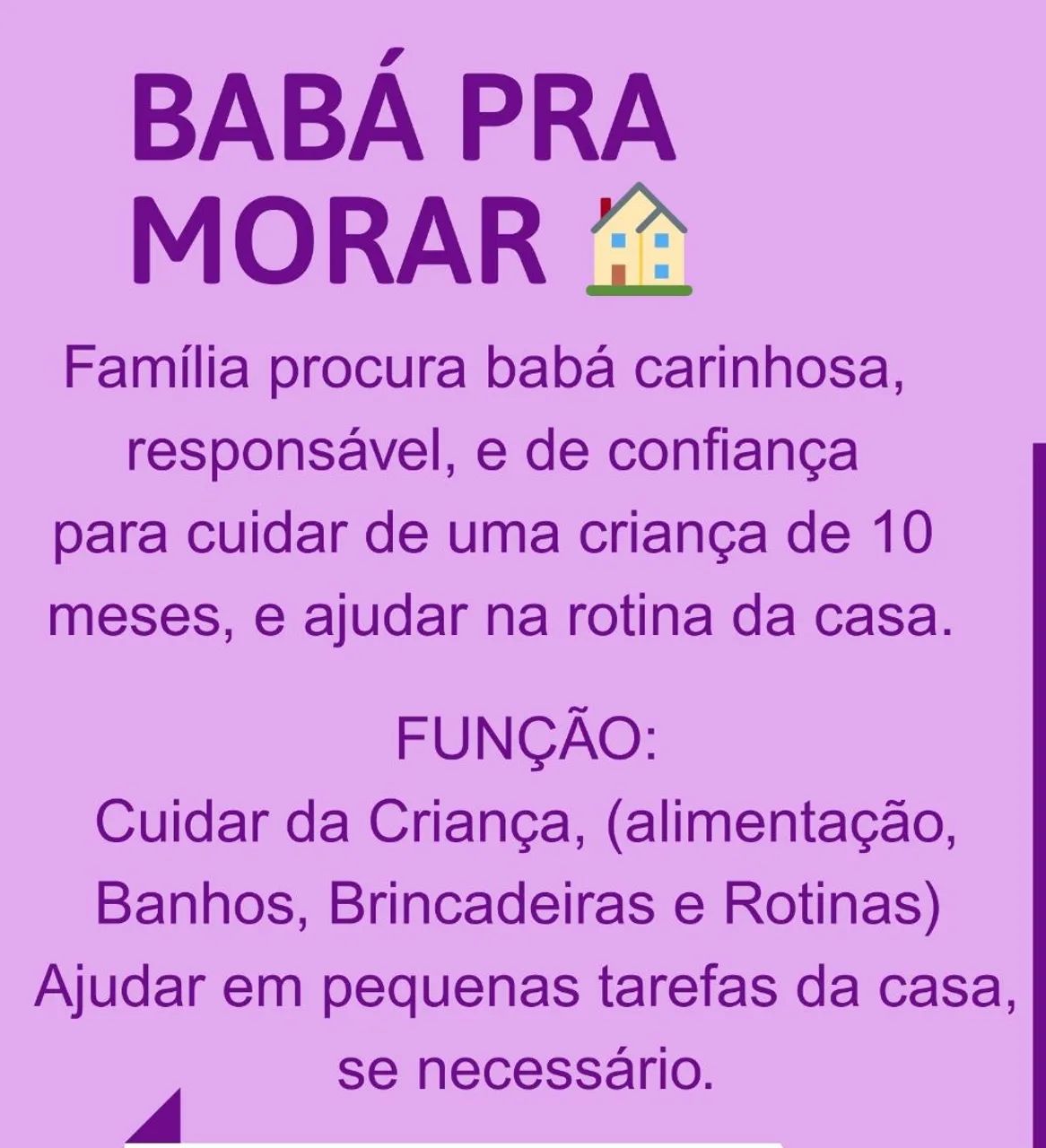 BABÁ PRA MORAR 