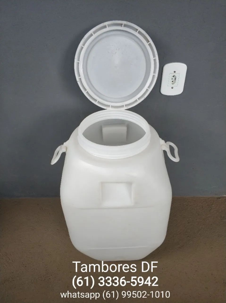 Bombona de 50 litros tampa removível usada 1x - Foto 2