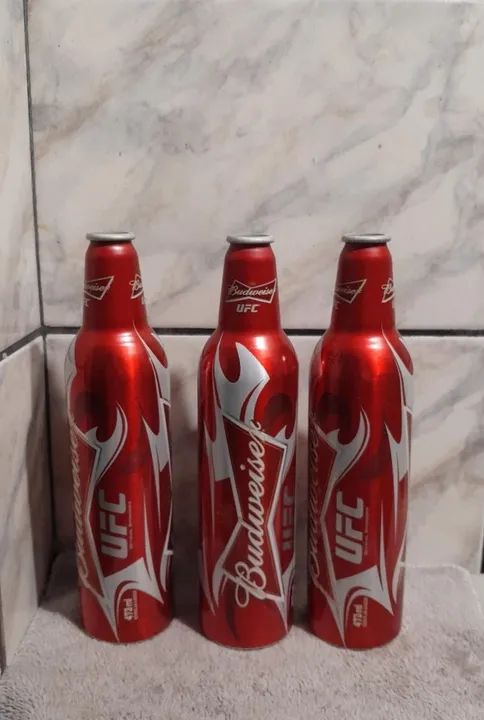 Garrafas De Alumínio Budweiser - Pra Colecionadores (12 Unidades/Vazias/Envio Por OLX Pay) - Foto 6