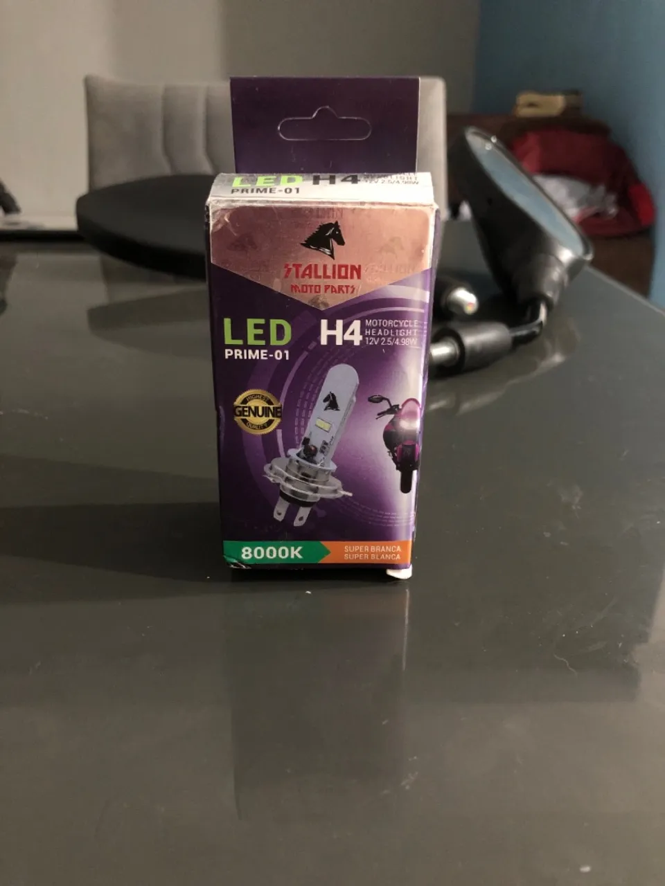 Lâmpada LED H4 8000K para moto - Stallion