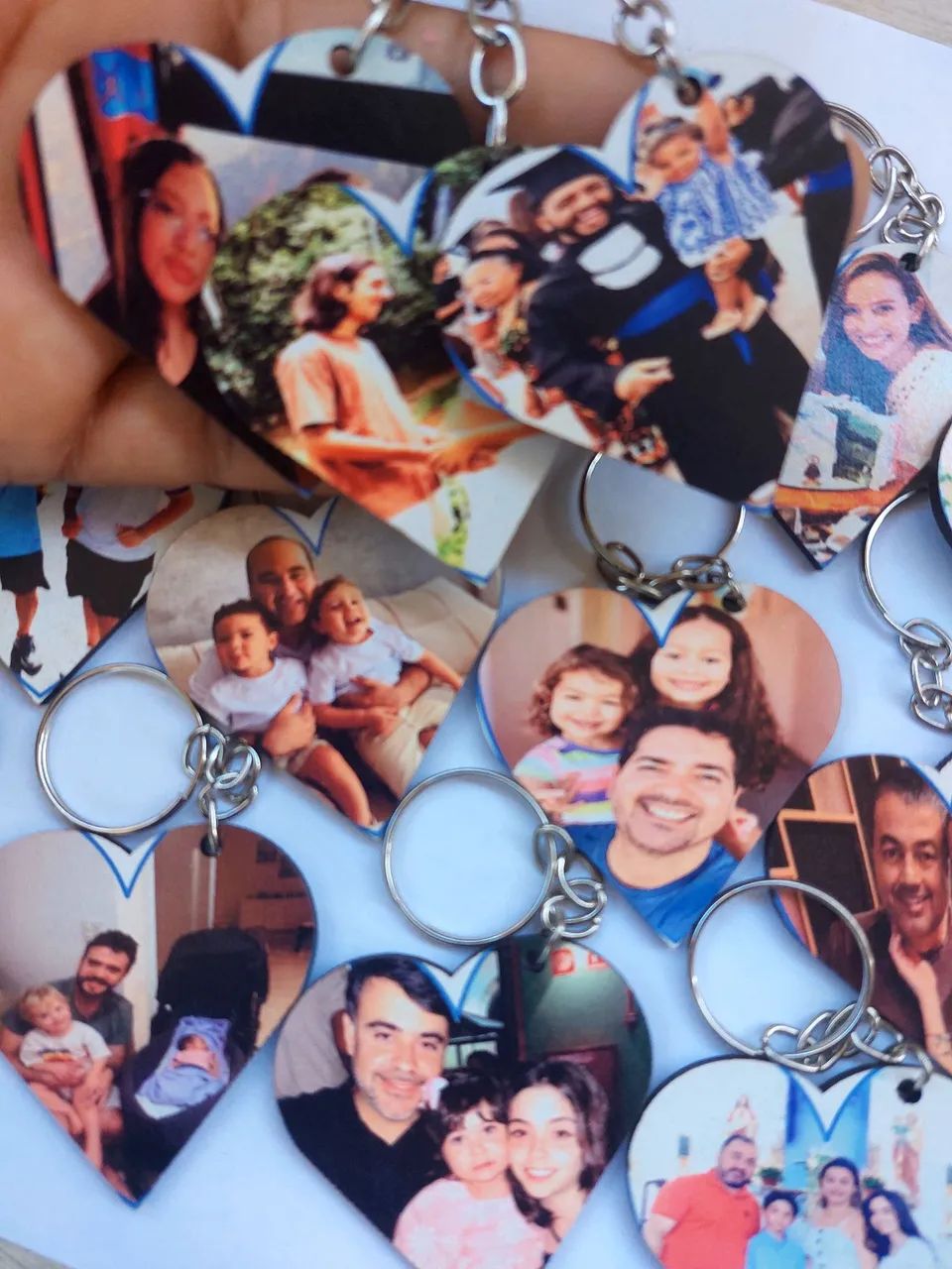 Chaveiro Mdf coração personalizad com foto  - Foto 2