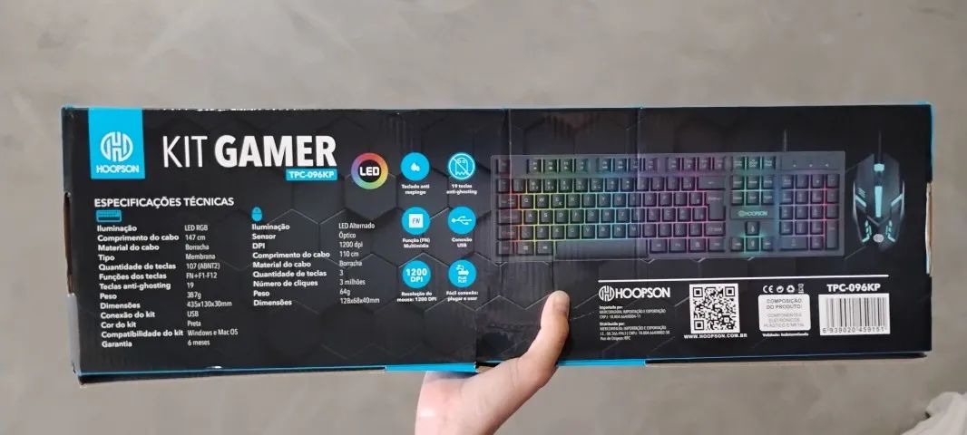 Kit Teclado + Mouse Gamer RGB - HOOPSON - Novo - Foto 2