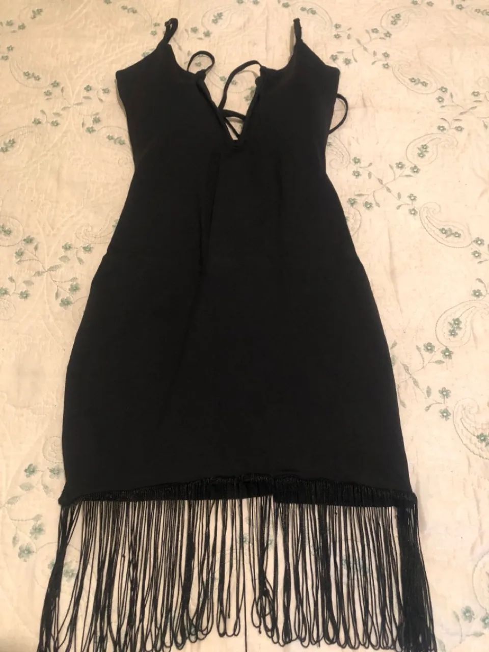 Vestido com franja 