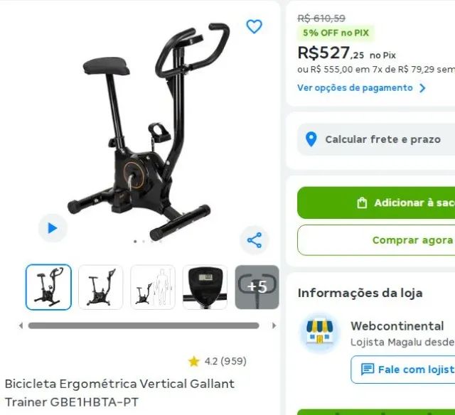 Bicleta ergometrica NOVA64305472747651120