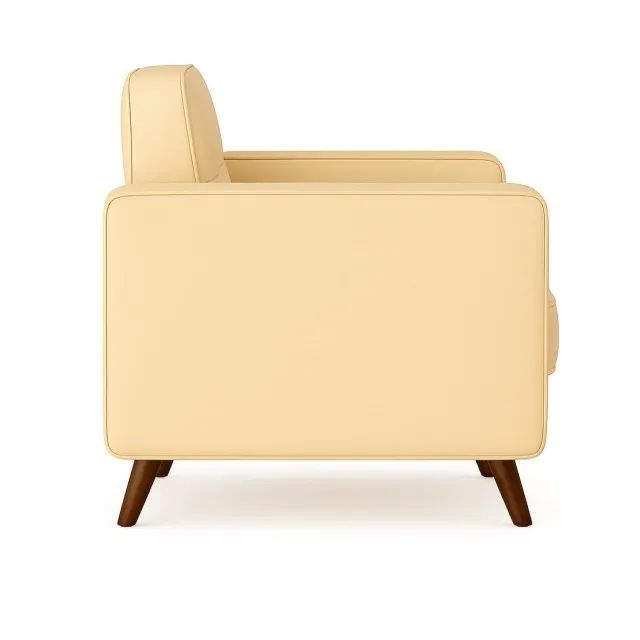 Poltrona Escritório ROMA 1 Lugar Corino Cor Areia Conforto Sofisticado Modelo 60061 - Foto 4