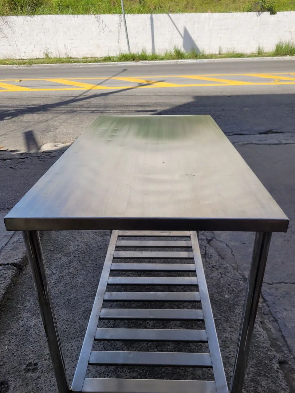 Mesa de Aço Inox 304 com Prateleira - Foto 3