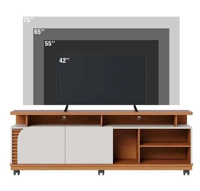 Rack Bancada Jurerê p/ TV até 75" 1,80m Colibri (FAZEMOS ENTREGAS DF E ENTORNO) - Foto 2