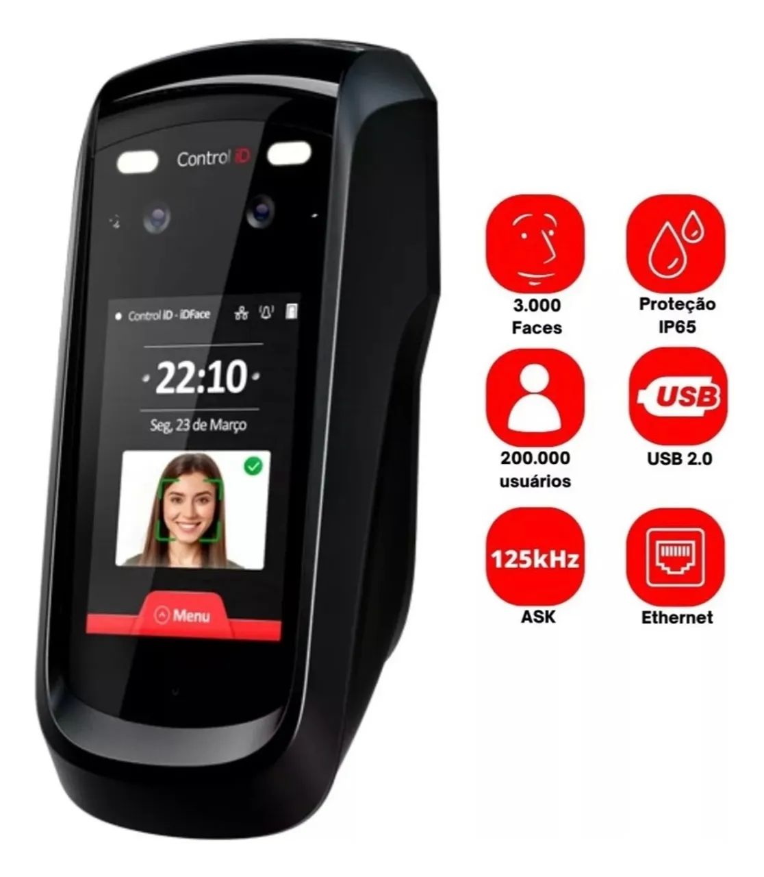 Relógio de Ponto Facial Control ID - Foto 4