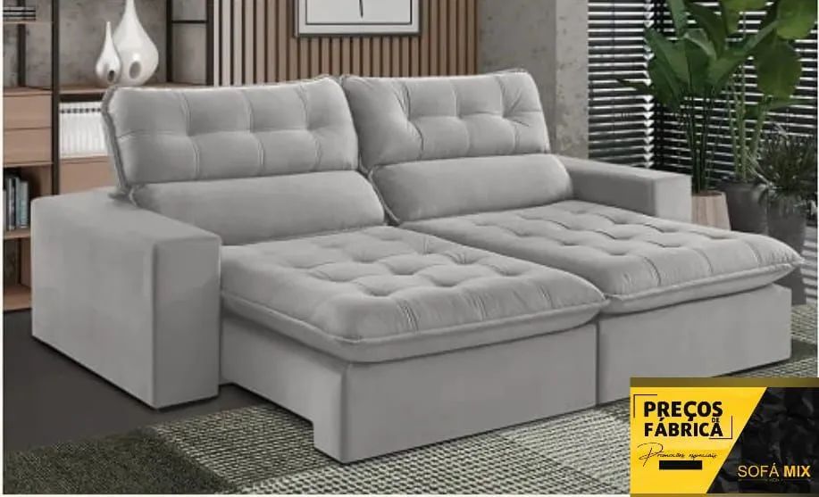 SOFÁ 2.10mts RETRÁTIL E RECLINÁVEL   - Foto 5