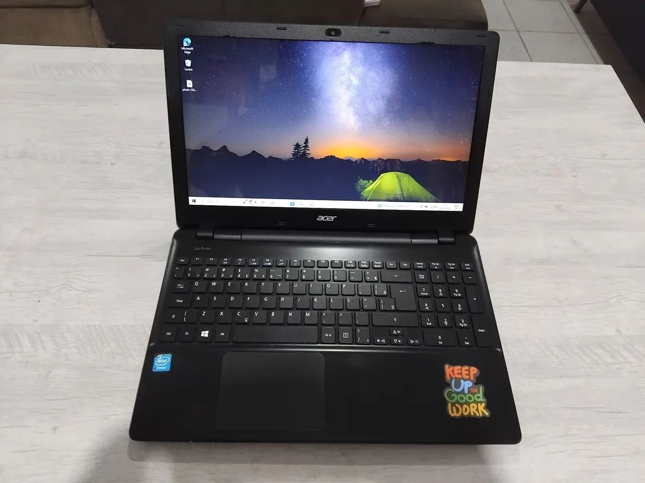 Notebook Acer top tela grande 15.6 basico trabalho e estudo, bateria boa , carregador ok - Foto 3