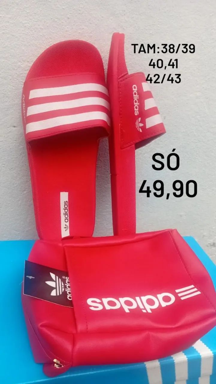 Chinelo Adidas Slide Vermelho