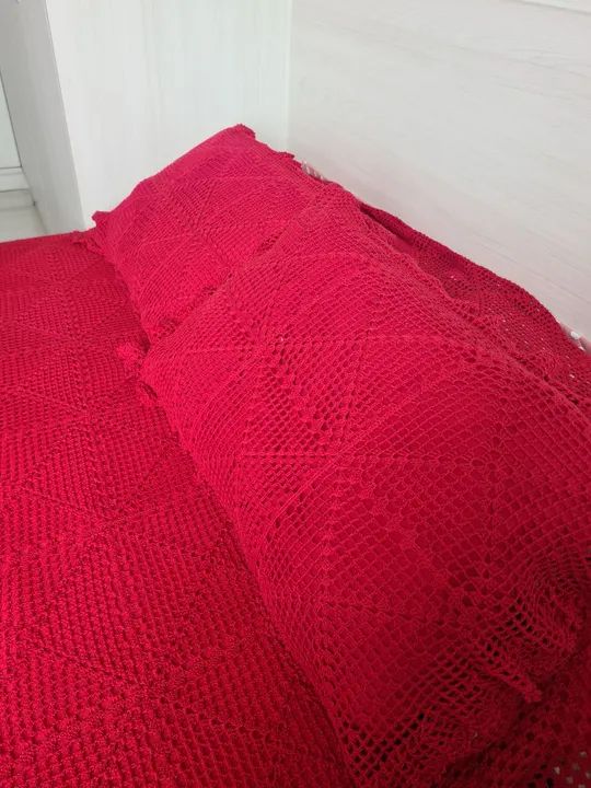 Jogo de cama em crochê -  delicado e charmoso - Foto 2