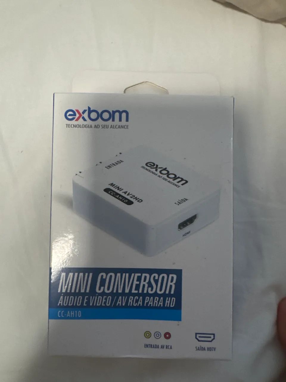 Mini conversor áudio e vídeo/AV RCA para HD
