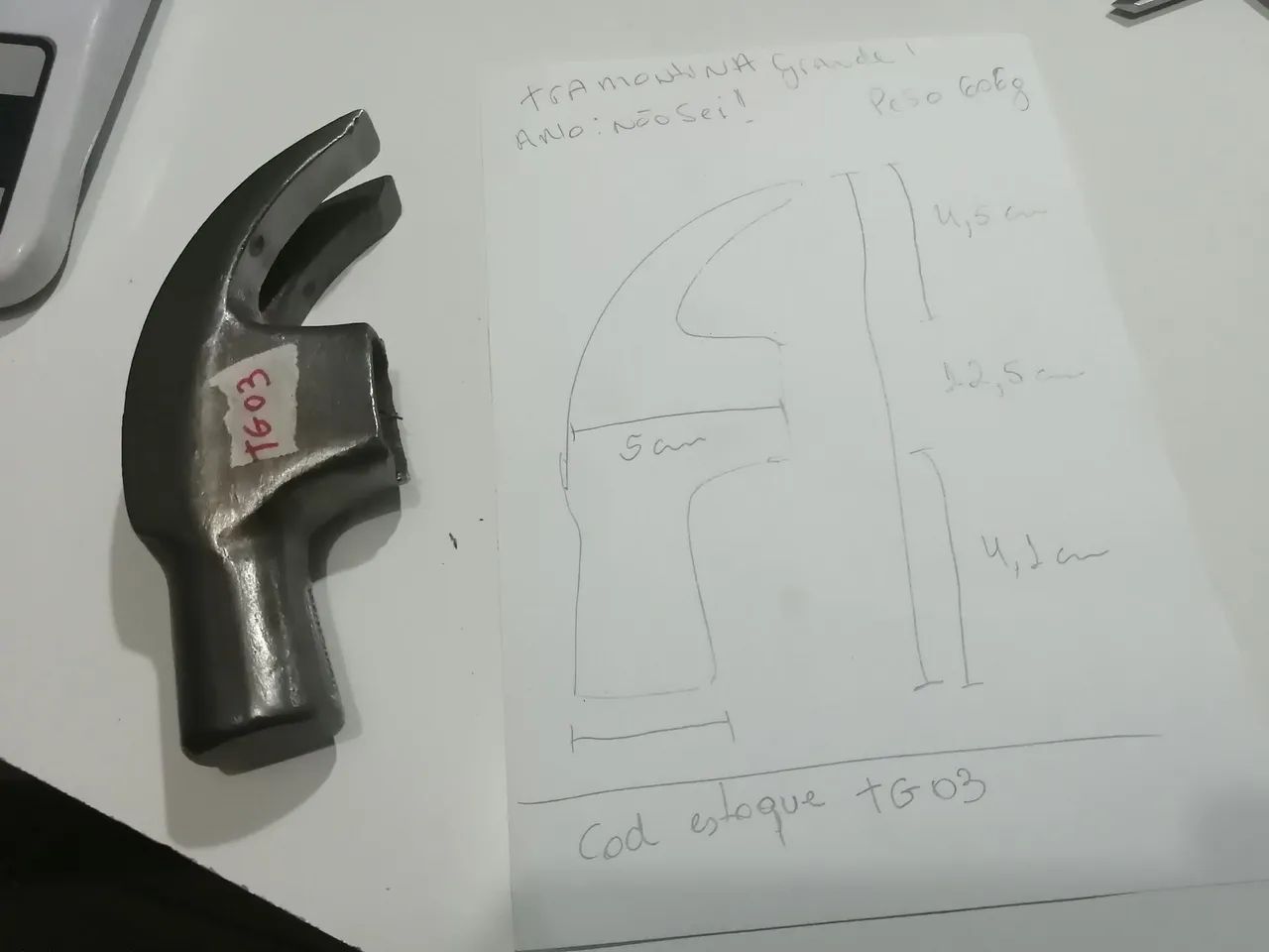 Martelo tramontina antigo grande! - Foto 2