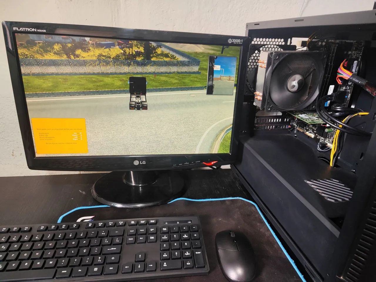 C Gamer I5 Aircooler 8GB SSD/HD HD7000 Led 20" Teclado/Mouse Sem Fio Troco