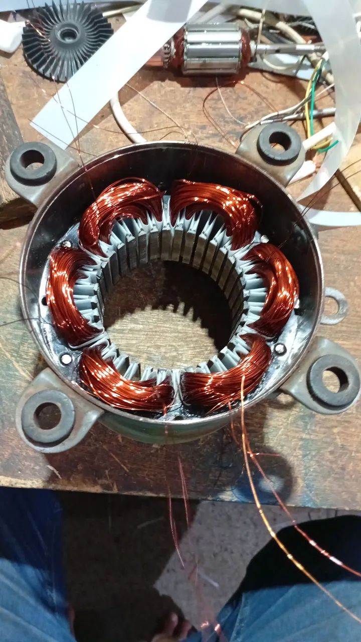 Enrolamento de ventiladores, motores elétricos 