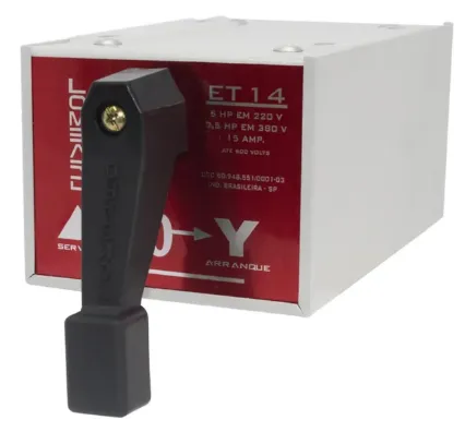 CHAVE ESTRELA TRIÂNGULO 220 - 380V 5HP 15A ET-14 LOMBARD