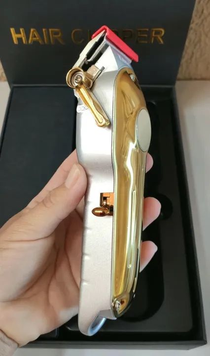 Maquina De Cortar Cabelo Profissional Kemei Gold - Foto 5