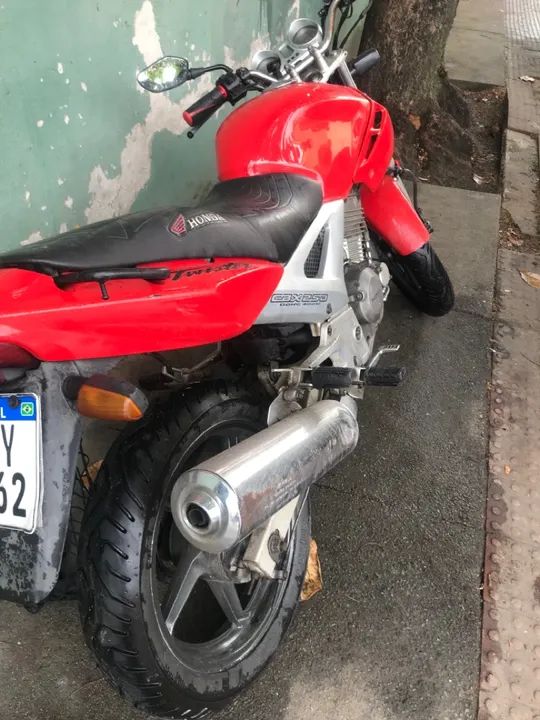 Moto Honda CBX 250 Twister - vermelha troco por bross ou tornada  - Foto 5