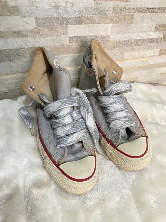 Converse All Star Cinza - Tamanho 34 - Foto 2