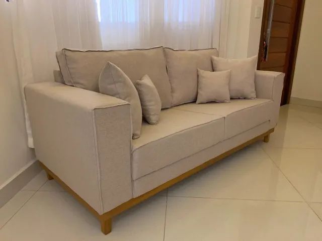 Sofá Living Linho Novo 180cm BelaRocha - Foto 3