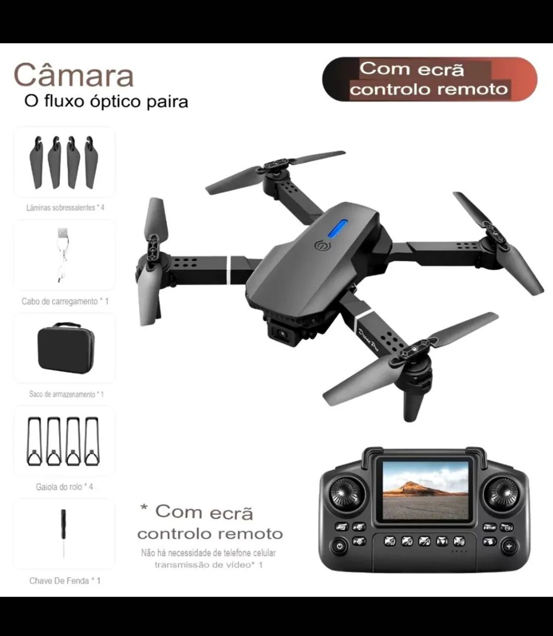 Drone com Câmera e Controle Remoto - Novo! - Foto 4