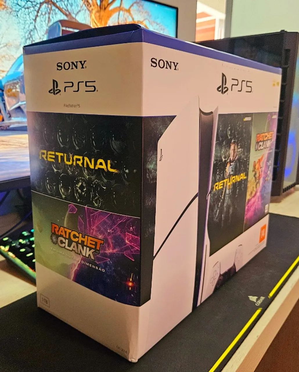 PS5 PlayStation 5 Slim 1TB C/Leitor + 2 Jogos Lacrado NF Garantia *Aceitamos Trocas* - Foto 5