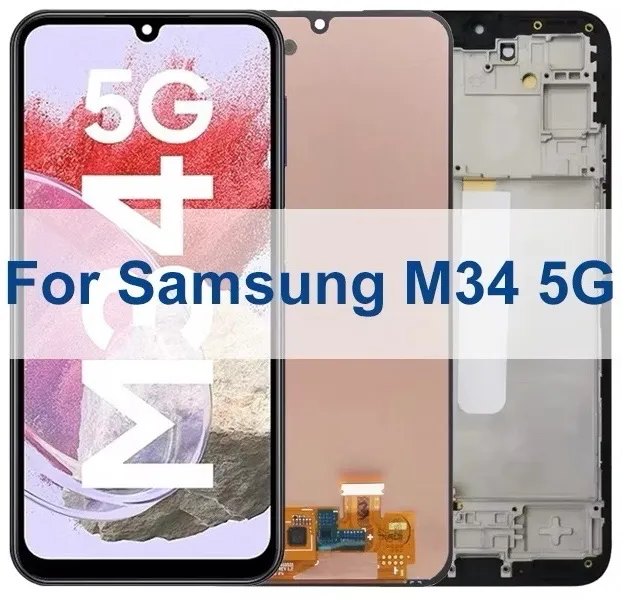 LCD De Alta Qualidade Para Samsung Galaxy M34 5G Display Sem Aro