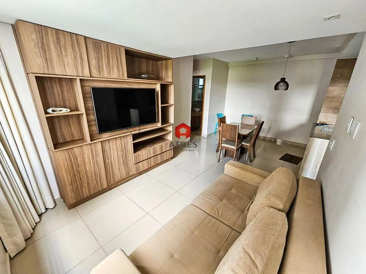 Apartamento mobiliado para locação com 65m² localizado no Setor Jardim Atlântico