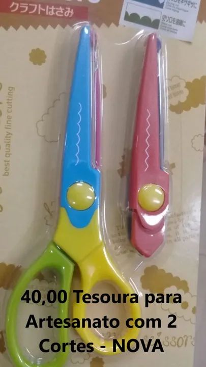 Tesoura para Artesanato com 2 Cortes - NOVA