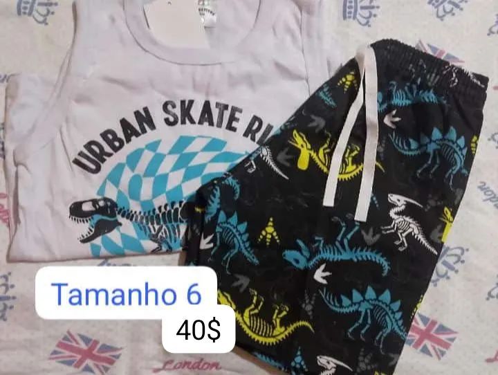 Conjunto de Roupa Infantil - Urban Skate - Dinossauros