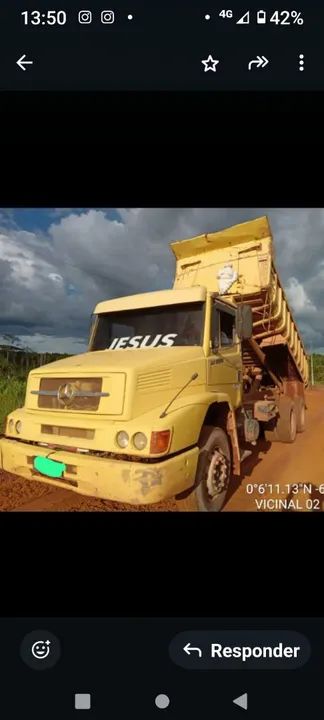 Caçamba Mercedes 1620 ano 2000 - Foto 3