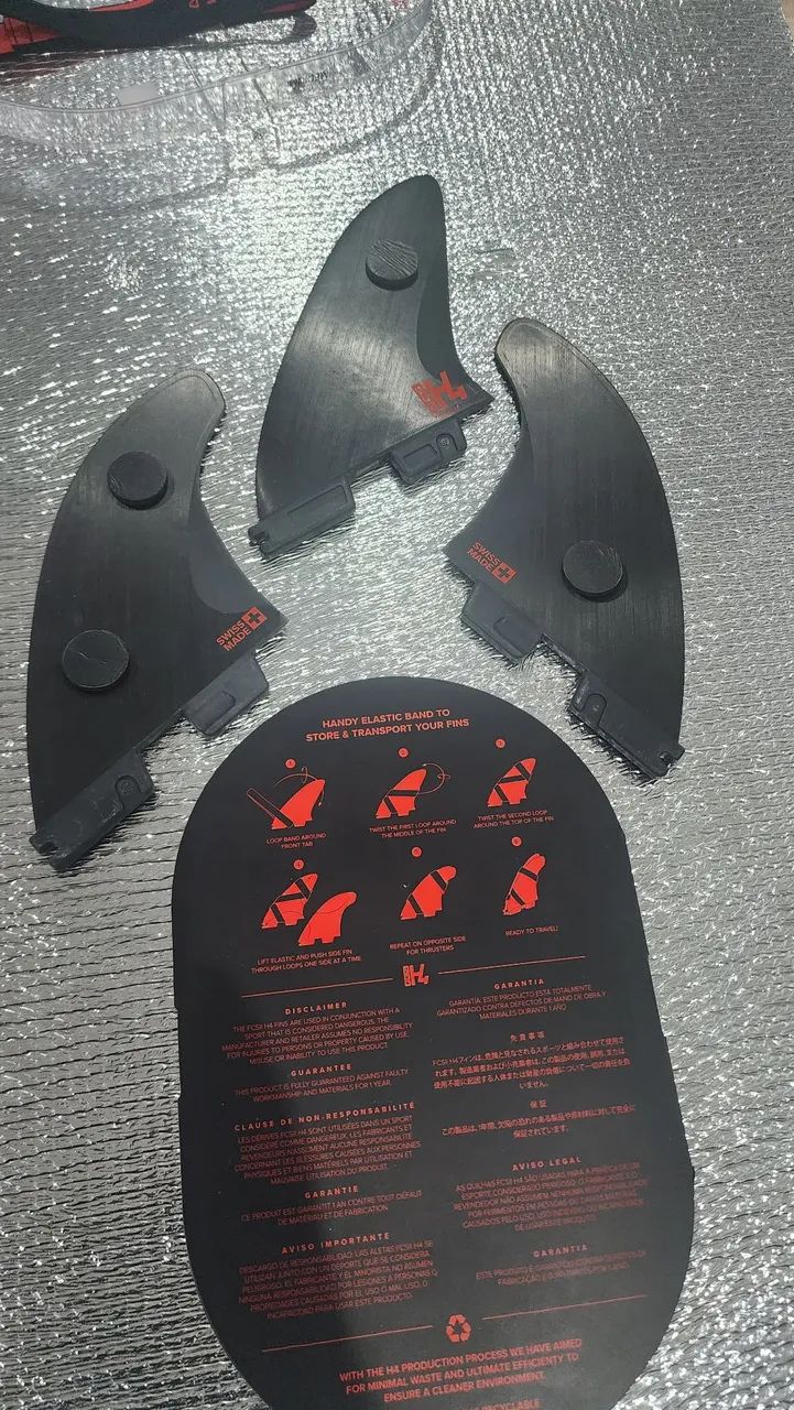 Quilha FCS2 H4 FABRICADA NA SUÍÇA USADA 1X - Foto 3