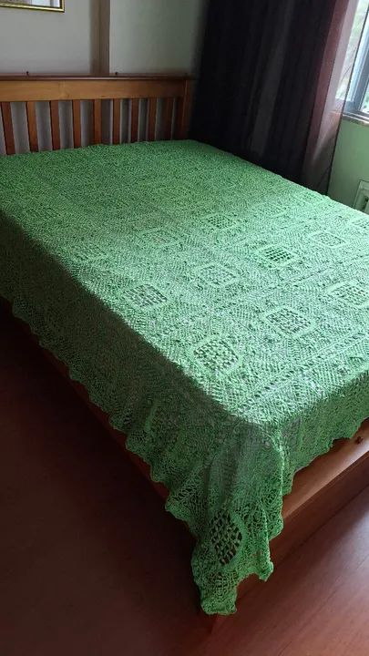 Toalha ou Colcha de Bilro, Artesanal Feita à Mão.  Lindíssima! - Foto 4