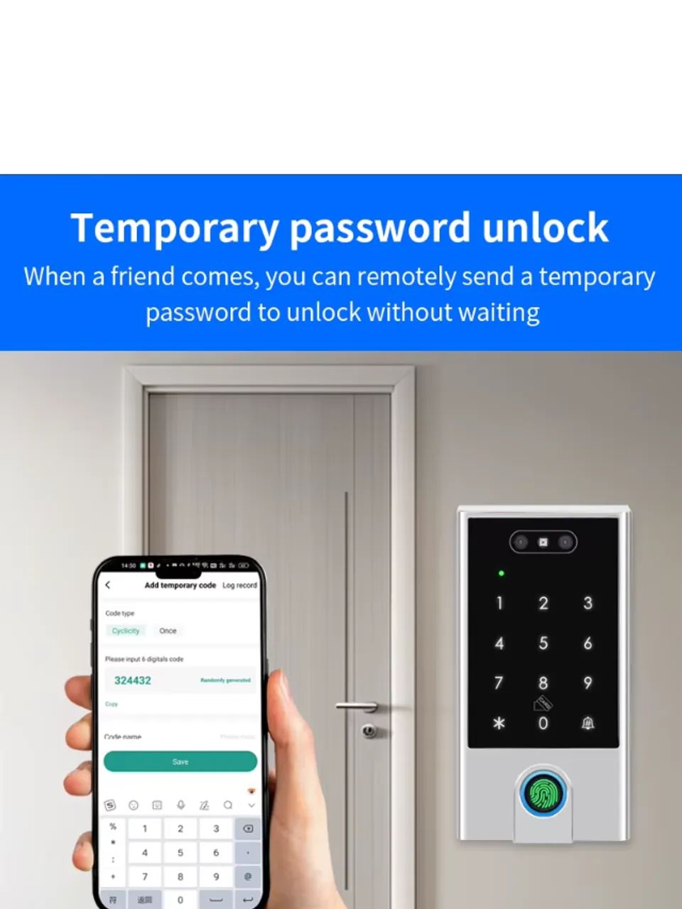 Controle de acesso com biometria facial e digital IP66 Tuya Wifi 125KHz 13.56MHZ RFID - Foto 4