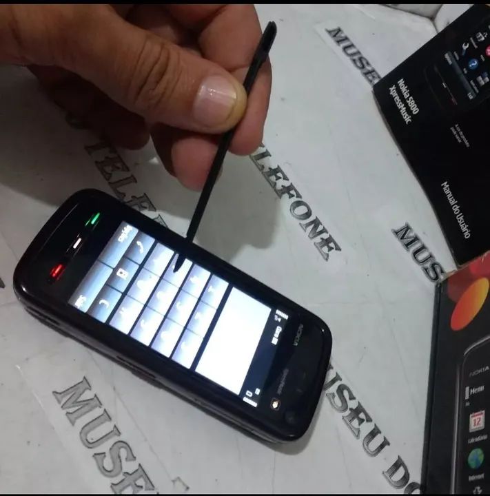 Nokia 5800 flash duplo CANETA celular antigo RELIQUIA na caixa