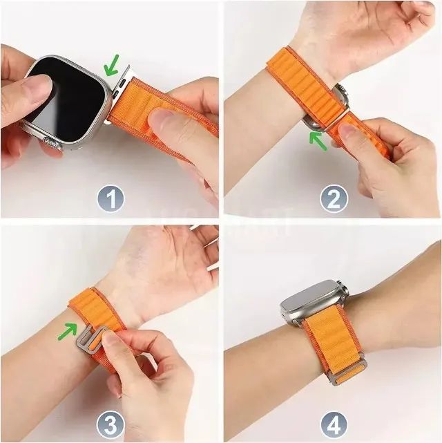 Pulseira Nylon Loop Alpina compatível aplle watch ultra 49/45/44/42mm várias cores. - Foto 5