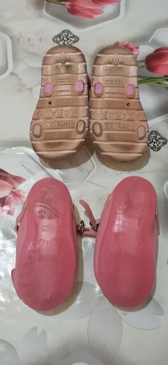 Sandália e Sapatinho Infantis - Tamanho 19 - Rosa - Foto 2