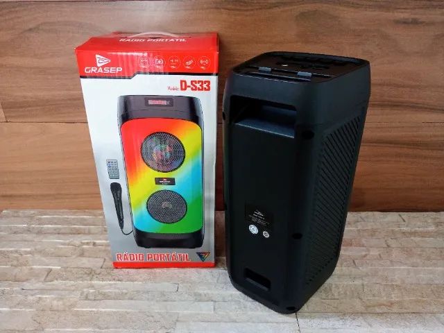 Caixa Buetooth Grasep D-s33 30w C/ Microfone e Controle Remoto - Foto 6