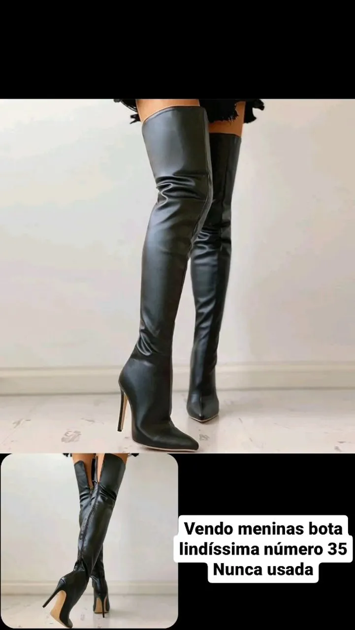 Bota Over The Knee Preta