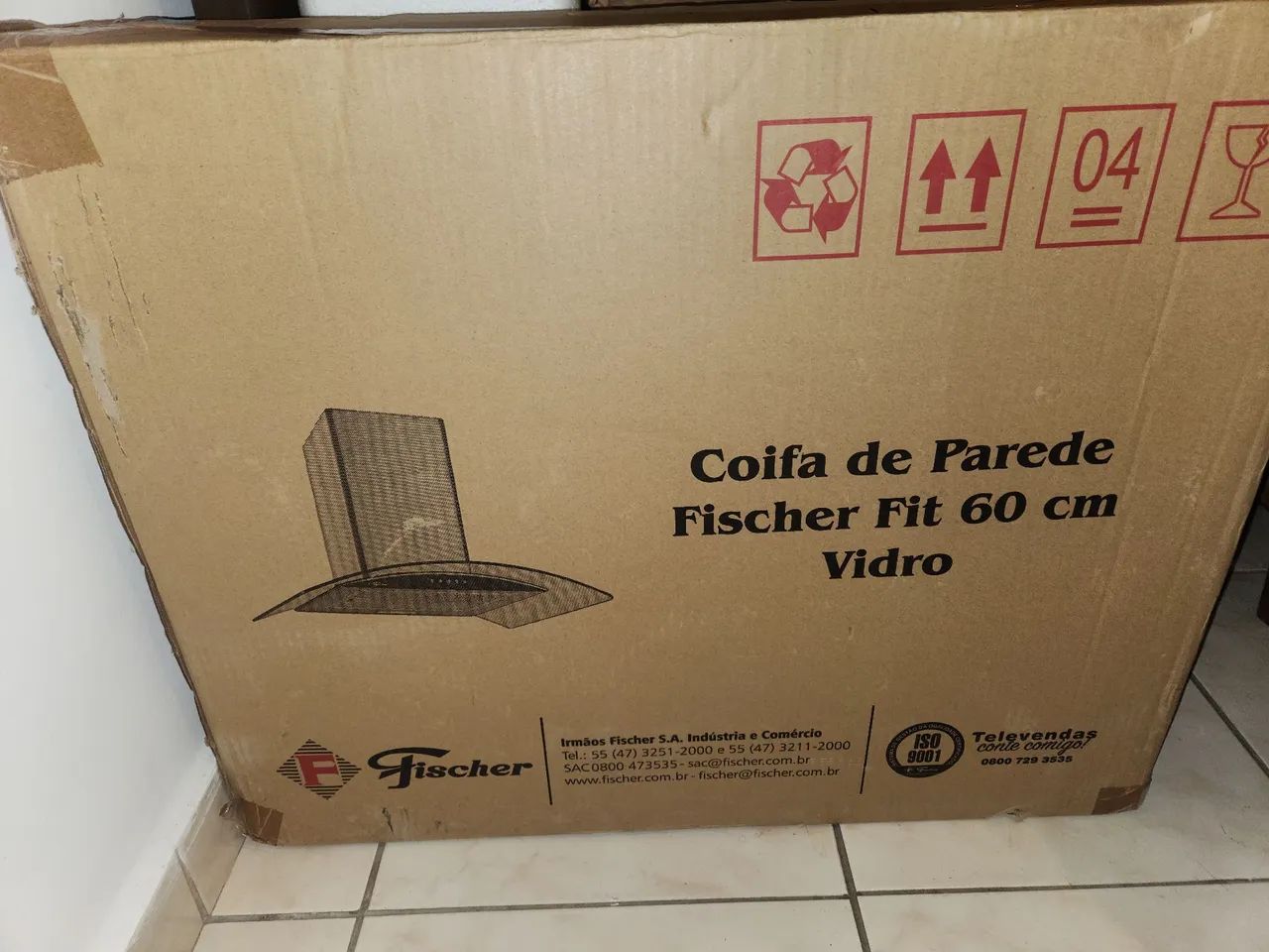 Coifa de Parede Fischer Fit 60 cm Vidro LACRADO