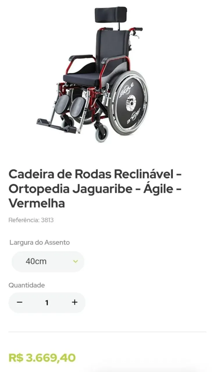 Cadeira de rodas reclinável