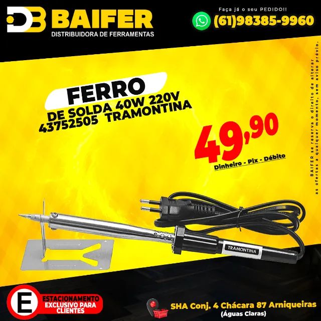 Ferro de Solda 40w 220v 43752505 Tramontina