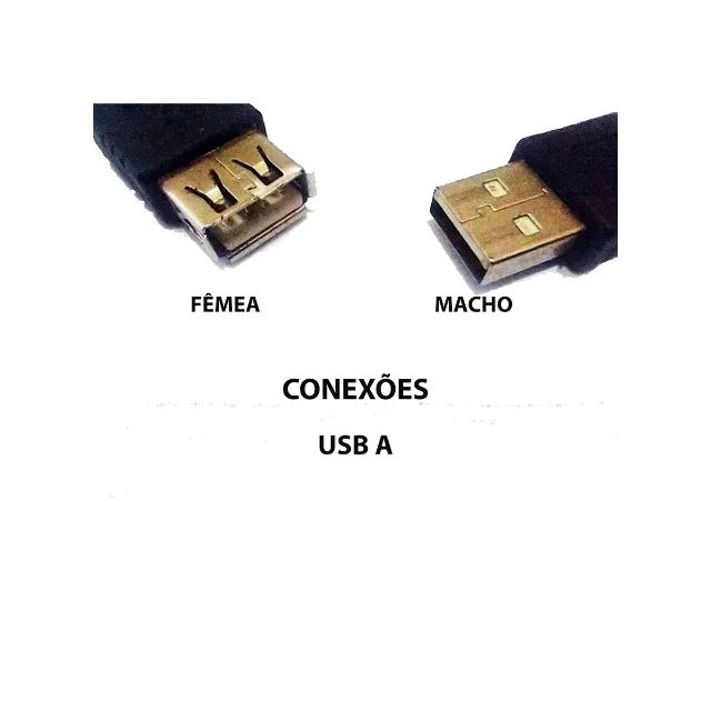 CABO EXTENSOR/ADAPTADOR/CONVERSOR USB-A MACHO X USB-A FÊMEA 2.0 - 1 METRO - Foto 3