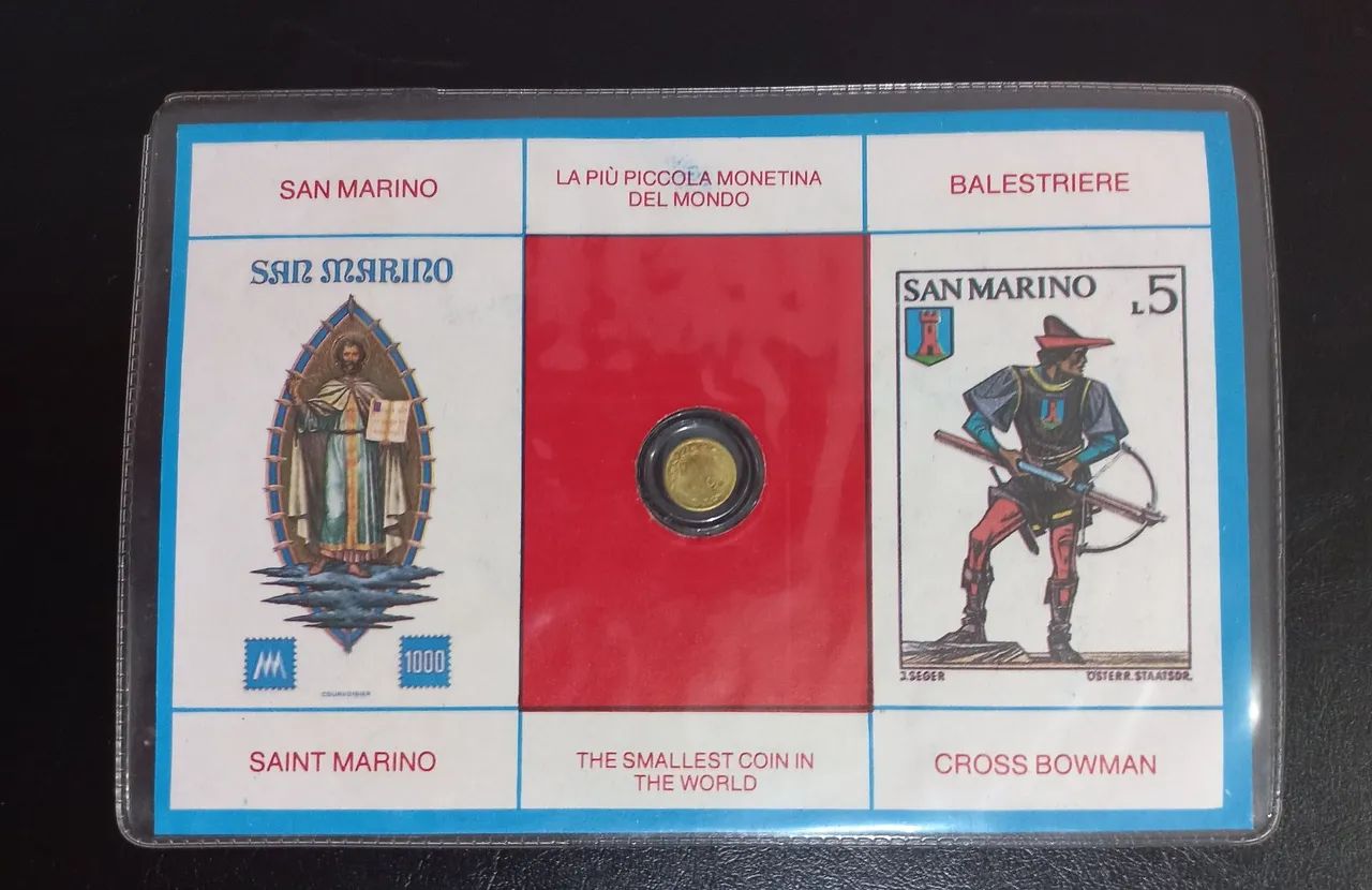 Moeda de San Marino - "A menor do mundo"