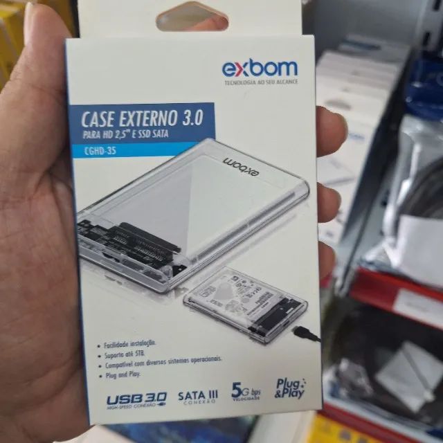 Case para HD e SSD de Notebook com Cabo USB