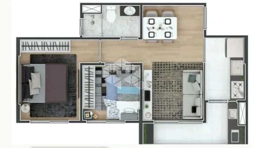 APARTAMENTO JD SÃO LUIS 45M2 COM 2 DOR VAGA COBERTA E VARANDA - Foto 2